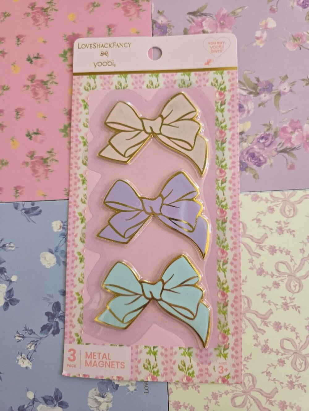 LoveShackFancy x Target - Yoobi 3pk Magnets Bows